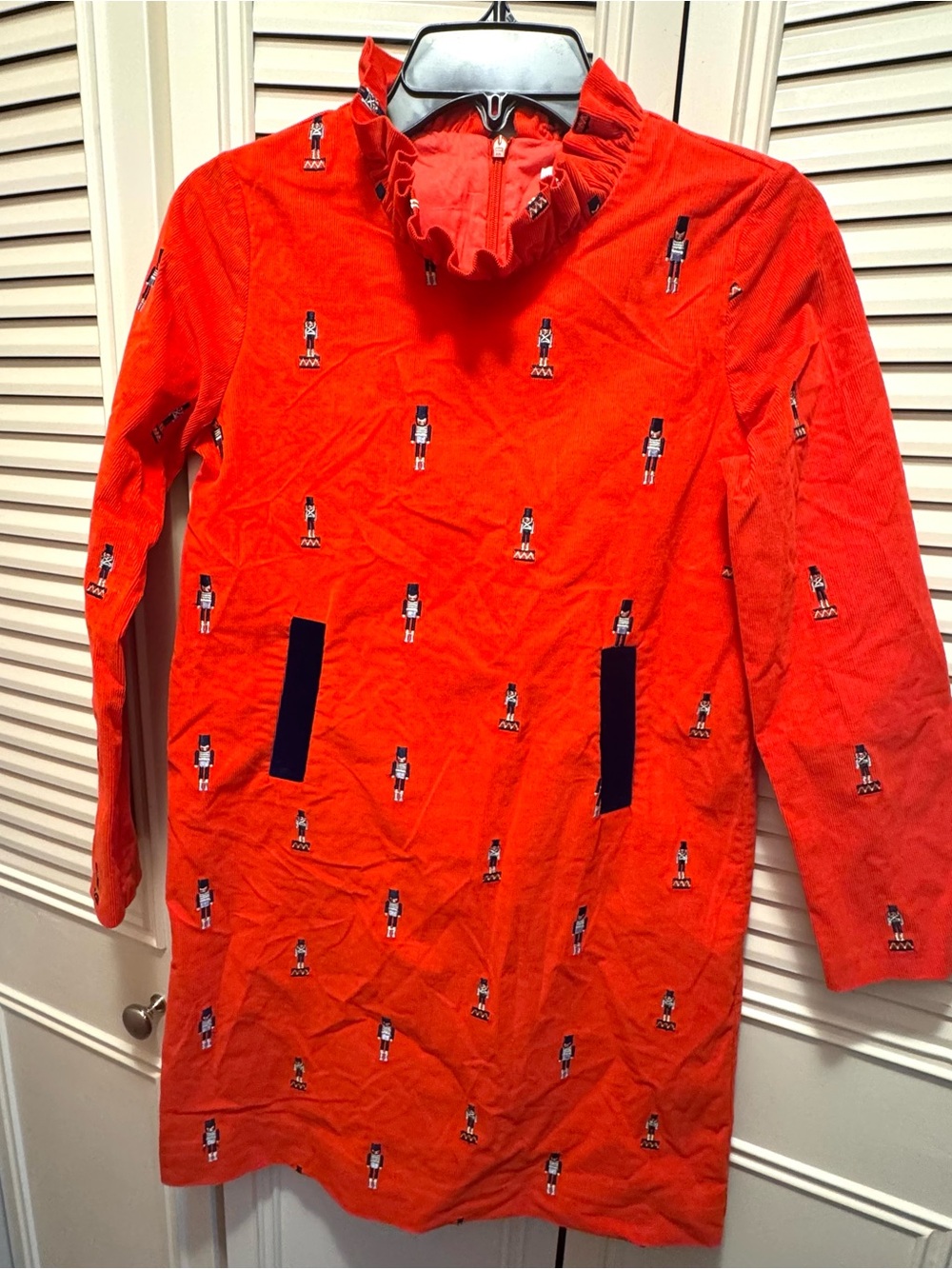 Petit Peony Size 10 Girls Red Corduroy Dress Romper Nutcracker Holiday XMAS GUC
